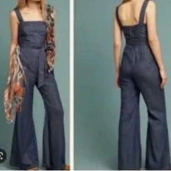 ANTHROPOLOGIE ET TWA Women's Blue
Chambray Wide Leg - Picture 1 of 16